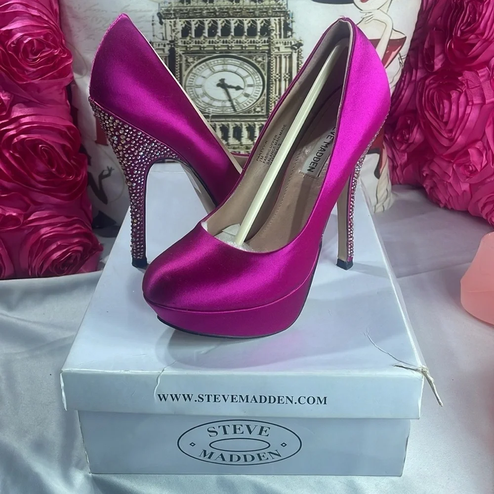 Steve Madden heels in purple and plum, size 7 - Picture 2 of 12
